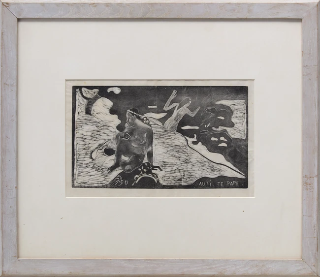 Paul Gauguin, French 1848-1903, Auti Te Pape (Women at the River), 1894; monochrome woodcut on...