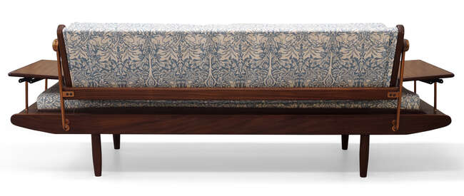 
	
		R.W Toothill, 
		 
		&#39;Wentworth&#39; sofa, circa 1960, 
		Afromosia, brass, lacquered...