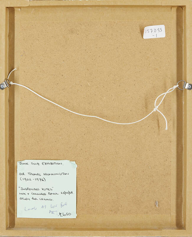 
	
		Sir Thomas Monnington PRA, 
		British 1902-1976-
		 
		Suspended Kites, Study for...