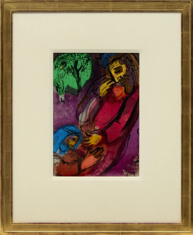 Marc Chagall, French 1887-1985, David and Absalon, 1956 [Mourlot 133, Vol. 1]; lithograph in...