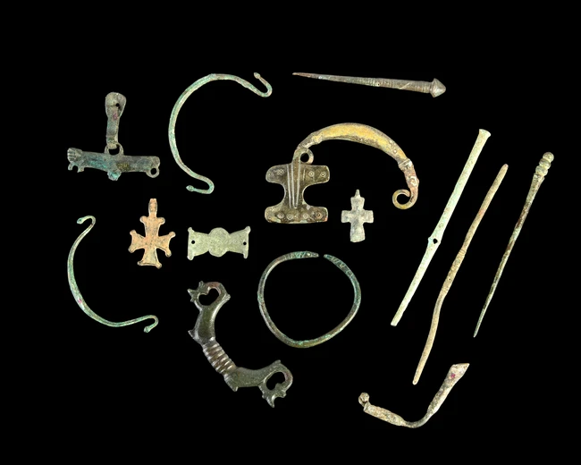 Fourteen bronzes, Iron Age - early Medieval, circa 8th Century B.C. - 10th Century A.D.,...