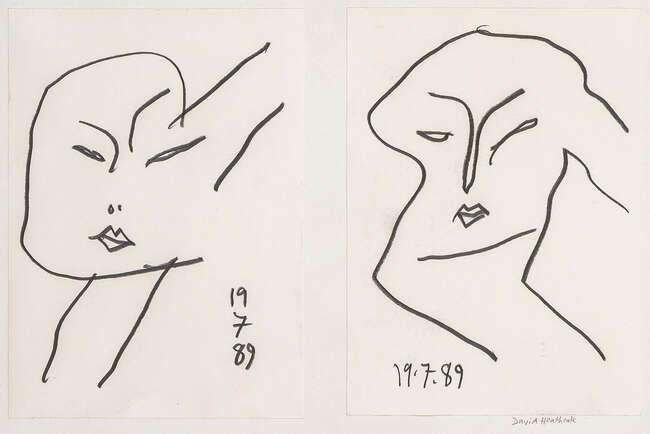 
	
		David Heathcote, 
		British b.1931 - 
		 
		Metamorphosis, 1989; 
		 
		two pencil on...