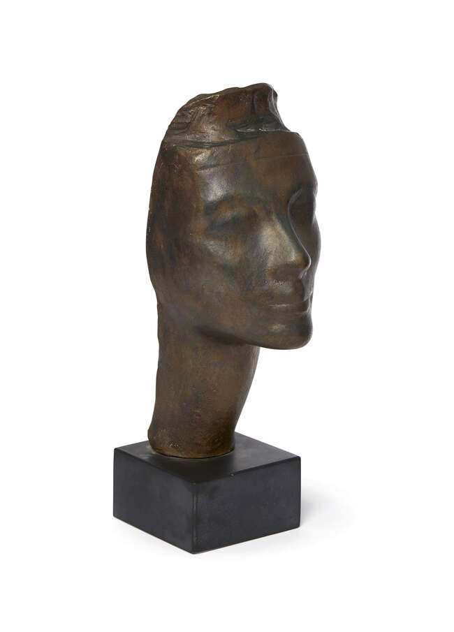 
	
		Bernard Rice (1900-1998), and patinated bronze &#39;Head of Nefertiti&#39;
		20th Century,...