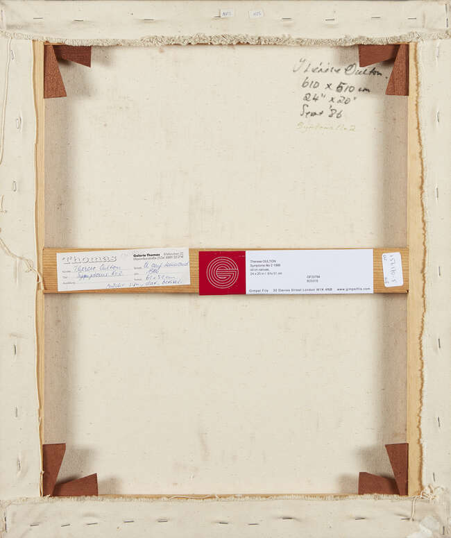 
	
		Therese Oulton, 
		 
		British b.1963- 
		 
		Symptoms No.2, 1986; 
		 
		oil on...