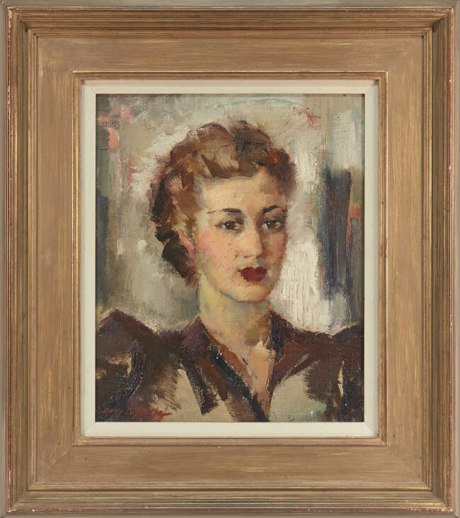 
	
		Boris Pastoukoff,  
		Russian 1894-1974-
		 
		Portrait of a Woman;
		 
		oil on...