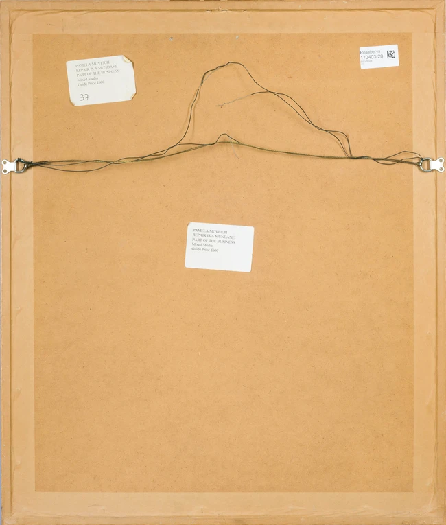 Pamela McVeigh, British 20th century - Repair is a Mundane Part of the Business; mixed media...