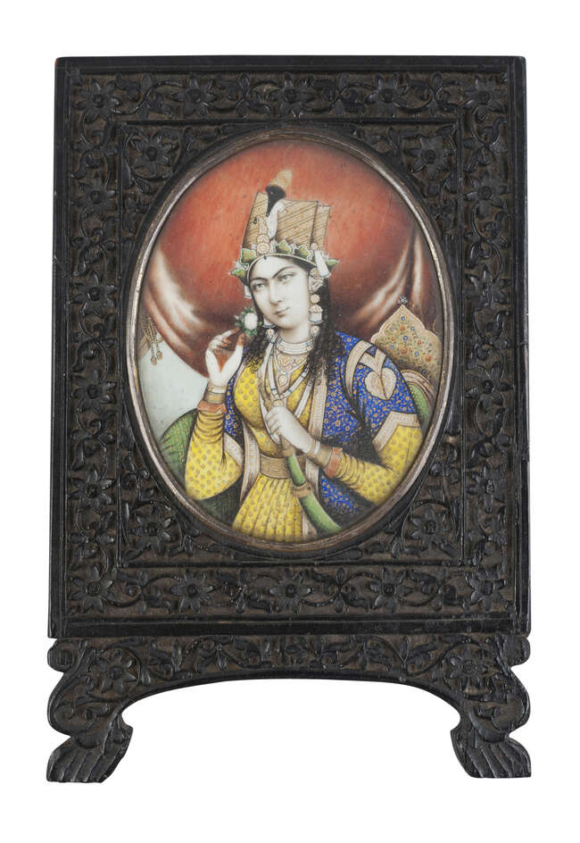 
	
		A portrait of Mumtaz Mahal (1593-1631AD), wife of Shah Jahan, Delhi school, 19th century,...