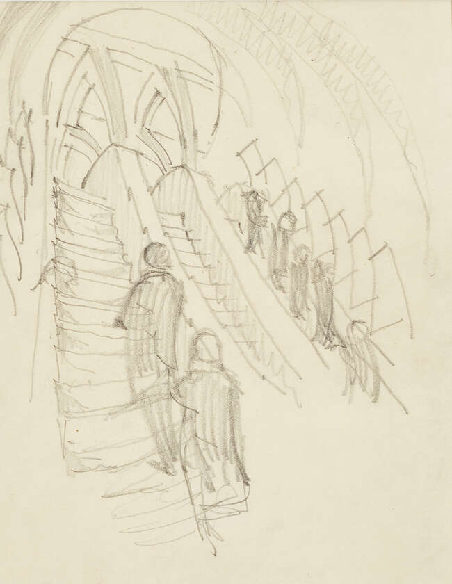 
	
		Cyril Edward Power,
		British 1872-1951-
		 
		Study IV for &#39;Whence and Whither?&#39;,...