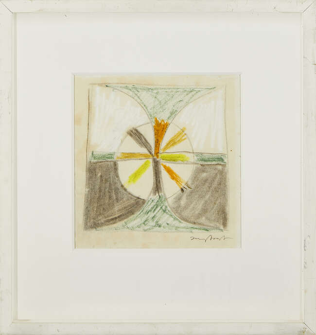 
	
		Sir Terry Frost RA, 
		British 1915-2003- 
		 
		Untitled abstract with circle;...
