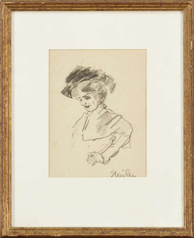 
	
		Théophile Alexandre Steinlen, 
		Swiss/French 1859-1923
		Etude de femme au...
