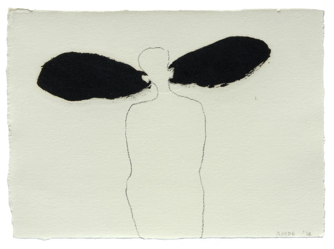Sir Antony Gormley OBE RA, British b.1950- Sound Recordist, 1986; graphite and ink on wove, 