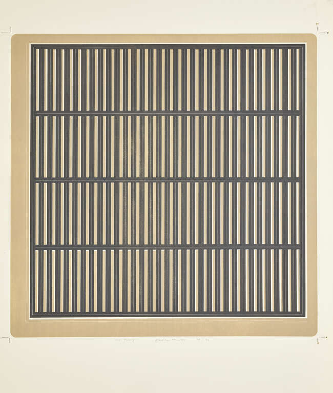 
	
		Gordon House, 
		British 1932-2004- 
		 
		F Mitred Matrix and C Vertical Screen, 1970;...