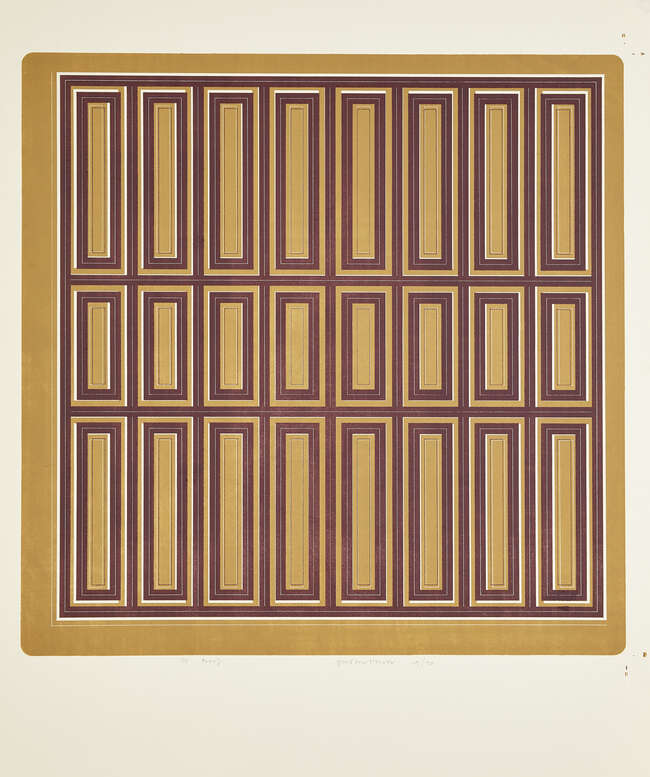 
	
		Gordon House, 
		British 1932-2004- 
		 
		F Mitred Matrix and C Vertical Screen, 1970;...