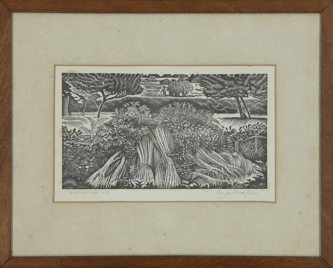 
	
		Douglas Percy Bliss,
		British 1900-1984-
		 
		Harvest Time, 1945;
		 
		wood...