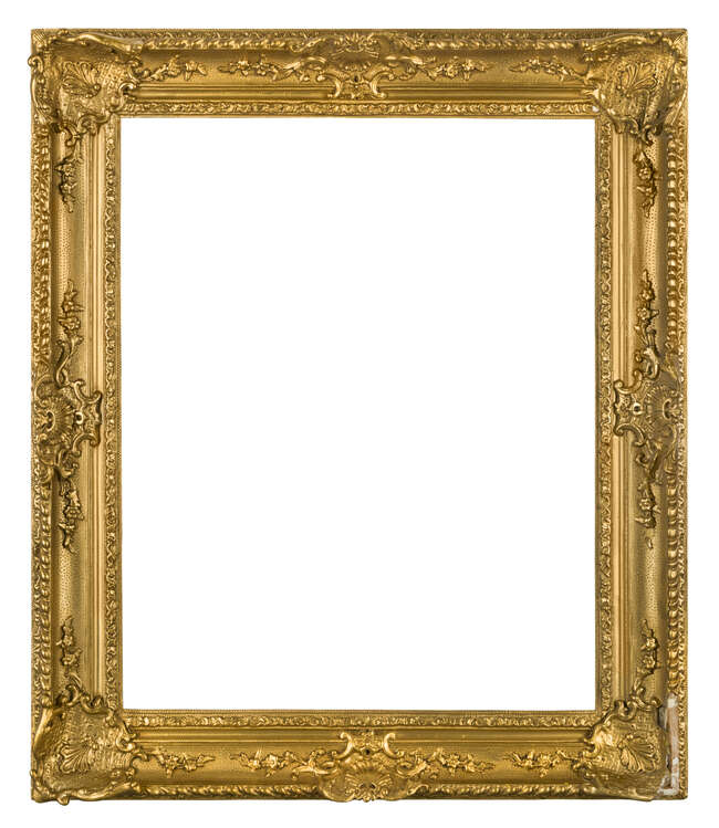 
	
		An English Gilded Composition Regence Style Frame, mid-late 19th century, with hazzle...