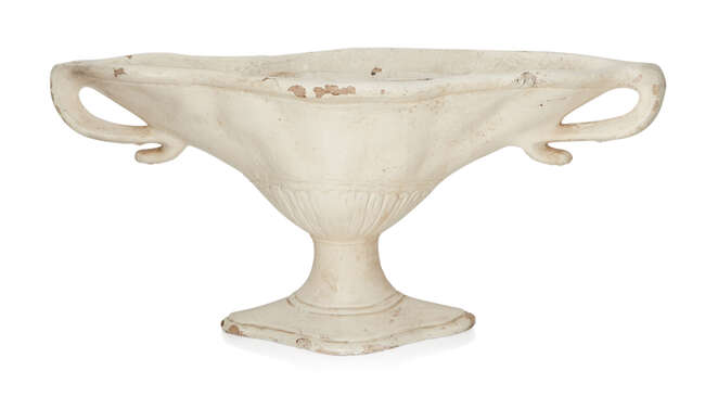 
	
		Constance Spry (1886-1960) for Fulham Pottery, 
		 
		Footed, twin-handled mantel...