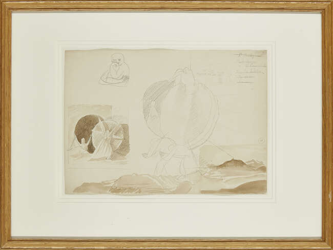 
	
		Sir Stanley Spencer CBE RA, 
		British 1891-1959 - 
		 
		Study for Rolling away of a...