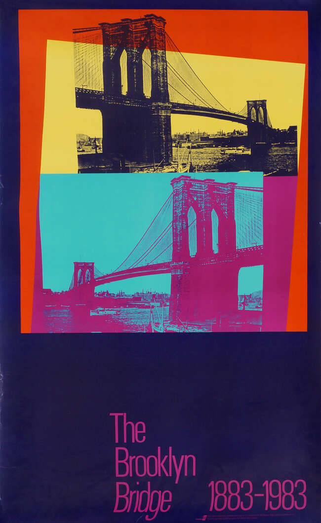
	
		Andy Warhol, 
		American 19281987-
		 
		The Brooklyn Bridge Poster, 1983;
		 
		