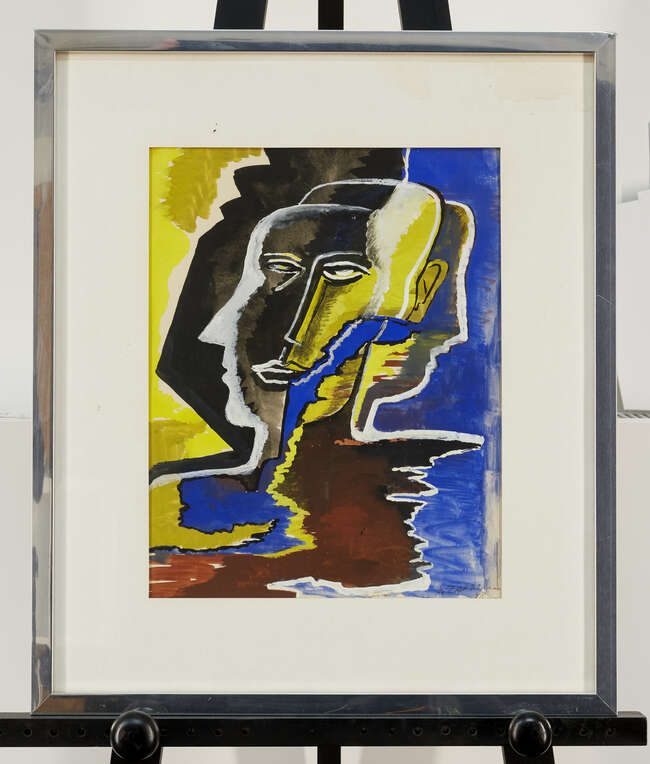 
	
		Ossip Zadkine, 
		Russian/ French 1890-1967- 
		Portrait dhommes (portrait of men),...