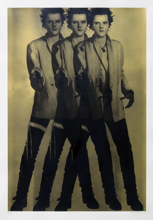 Gavin Turk, British b.1967- Triple Pop (Gold), 2009; 2 colour screenprint on Somerset wove, 