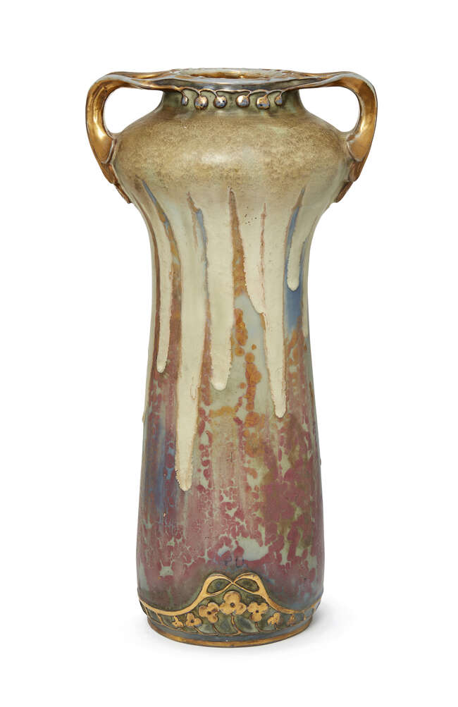 
	
		Amphora, an Art Nouveau ceramic vase the shape designed by Paul Dachsel
		c.1895,...