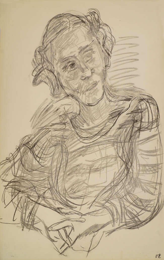
	
		Oskar Kokoschka, Austrian 1886-1980- Portrait of a woman, 1920; lithograph, inscribed and...