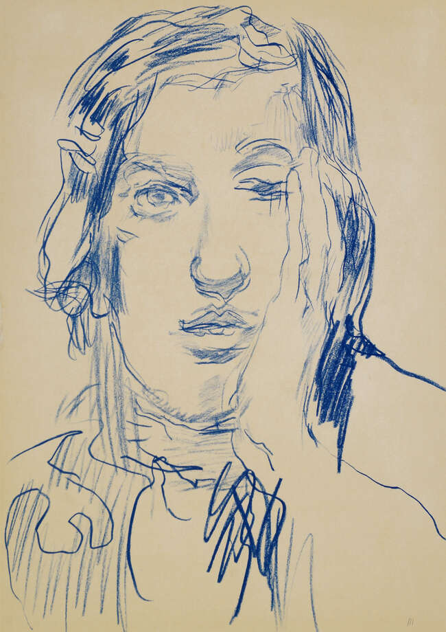 
	
		Oskar Kokoschka, Austrian 1886-1980- Portrait of a woman, 1920; lithograph, inscribed and...