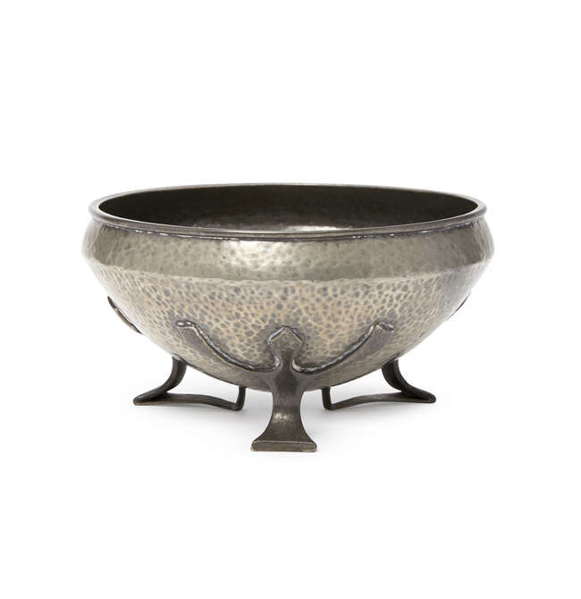 
	
		Liberty & Co pewter bowl after a design by Oliver Baker
		Early 20th Century, Stamped...