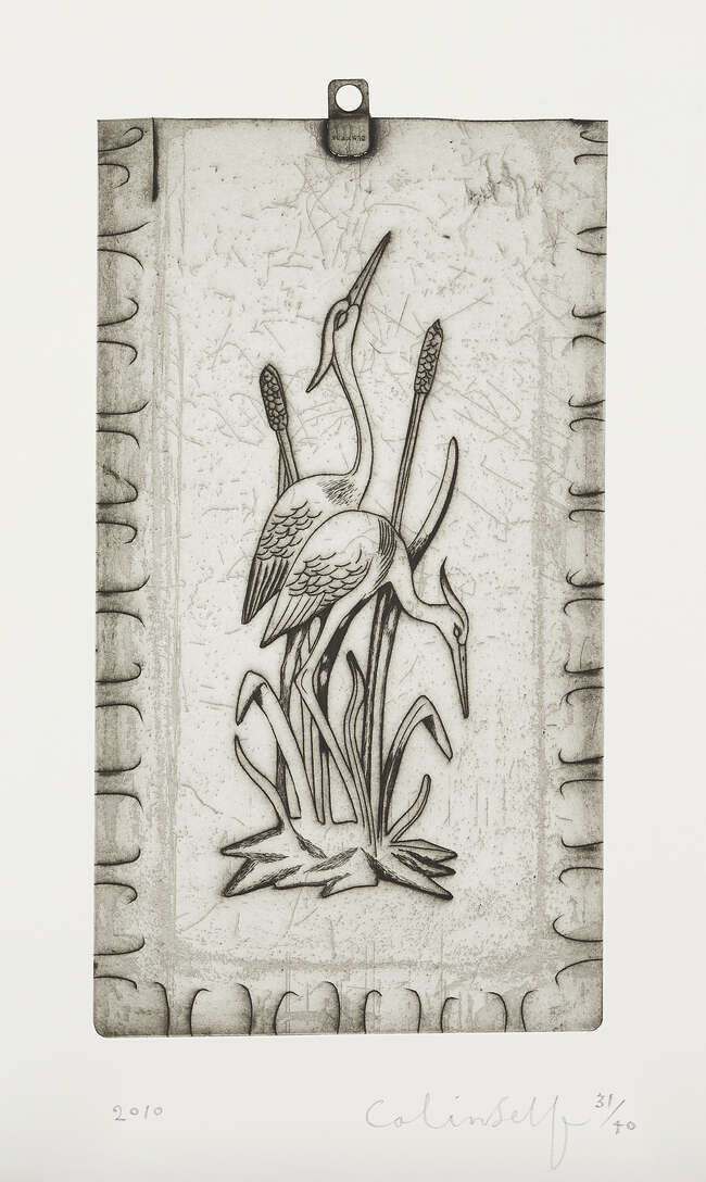 
	
		Colin Self, 
		British b.1941-
		 
		Untitled (Screaming House), 2008;
		 
		etching...