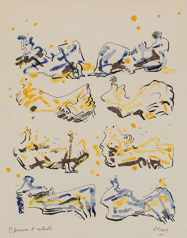 
	
		Henry Moore OM CH FBA,
		British 1898-1985-
		 
		Hommage à Rodin [Cramer 59],...