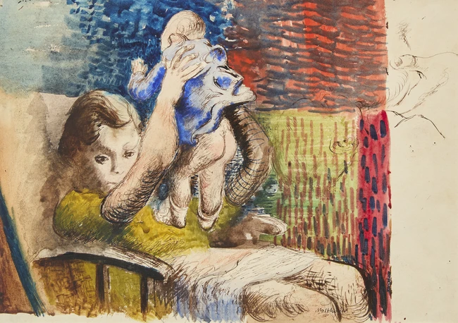 Eric James Malthouse, British 1914–1997 - Six works on paper and prints including 'Man, Boy...