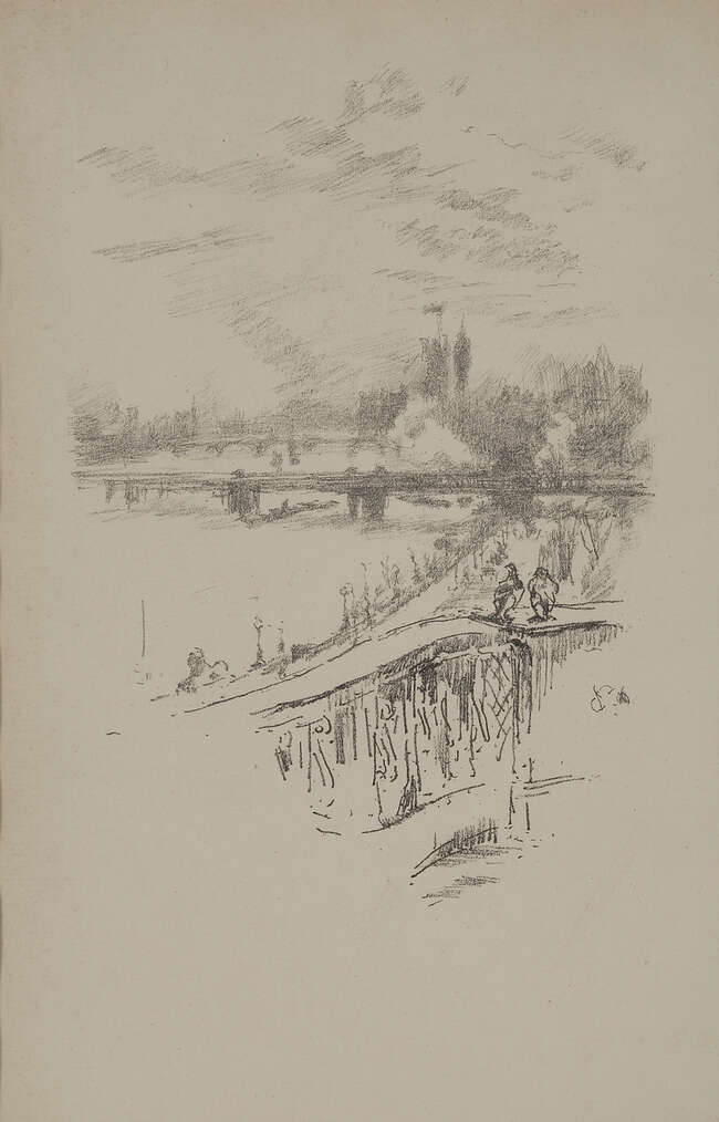 
	
		James Abbott McNeill Whistler RBA, 
		American 1834-1903- 
		 
		The Savoy Pigeons, 1896;...