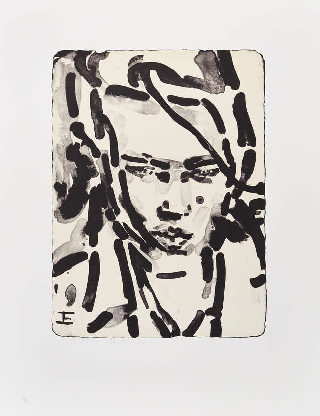 
	
		Elizabeth Peyton,
		American b.1965- 
		 
		Elias, 2014; 
		 
		lithograph in colours...