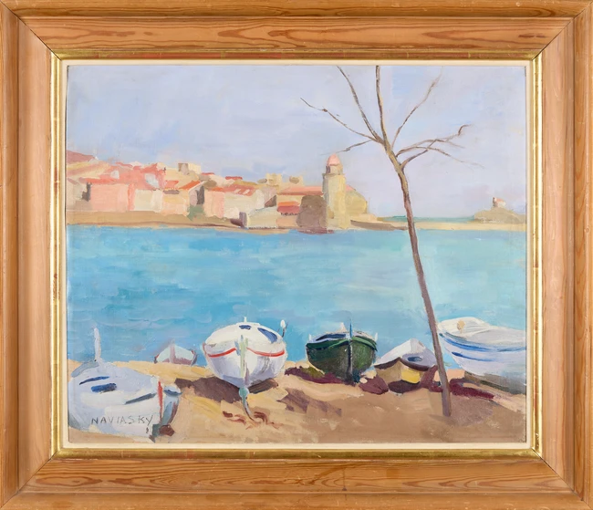 Philip Naviasky, British 1894-1983 - Collioure; oil on board, signed lower right 'Naviasky',...