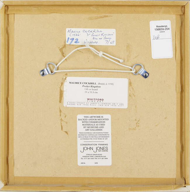 
	
		Maurice Cockrill RA, 
		British 1936-2011-
		
		Pocket Kingdom;
		
		oil on board,...