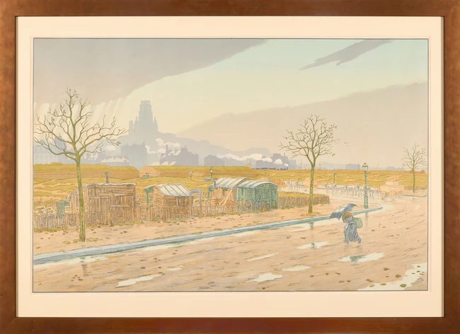 Henri Riviere, French, 1864-1951
Les Fortifications, 1900;
Plate 5 from the series 'Les Paysages...