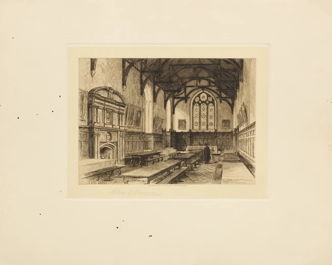 Charles Oliver Murray, British, 1842-1923 
Five views of Oxford Colleges;
The Chapel, Front...