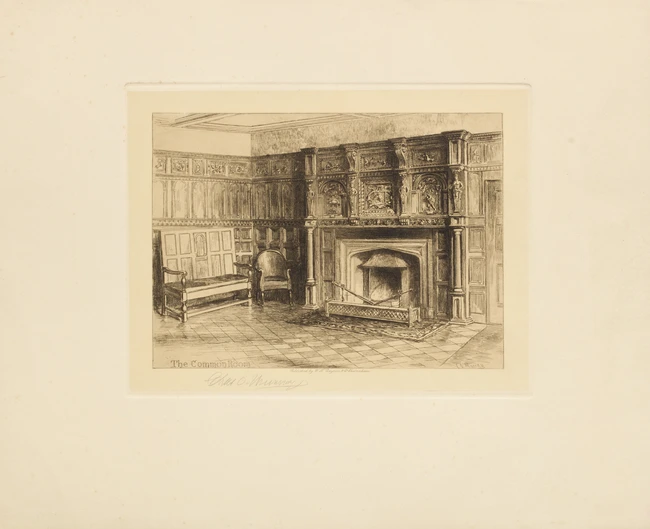 Charles Oliver Murray, British, 1842-1923 
Five views of Oxford Colleges;
The Chapel, Front...