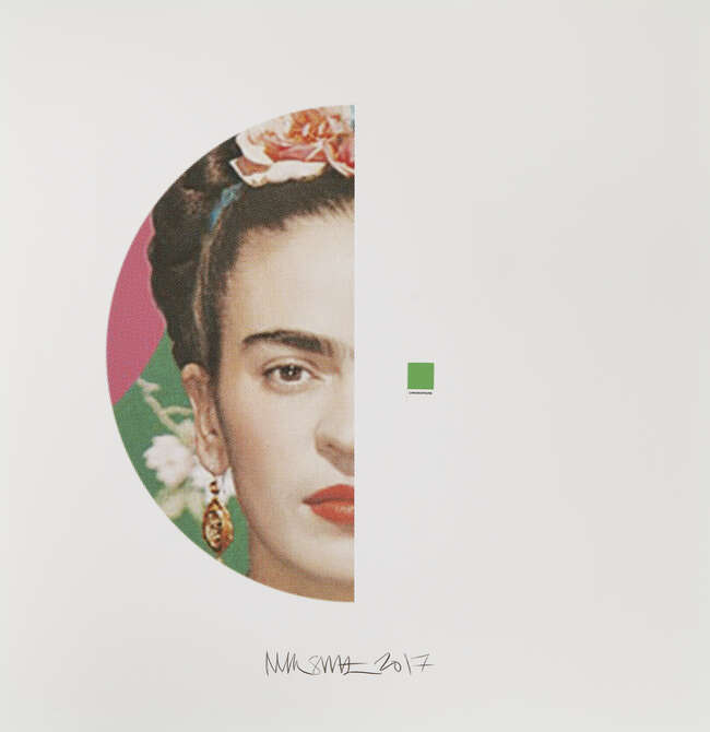 
	
		Nick Smith, 
		British b.1980- 
		 
		Frida Kahlo Auxochrome, 2017;
		 
		giclee print...