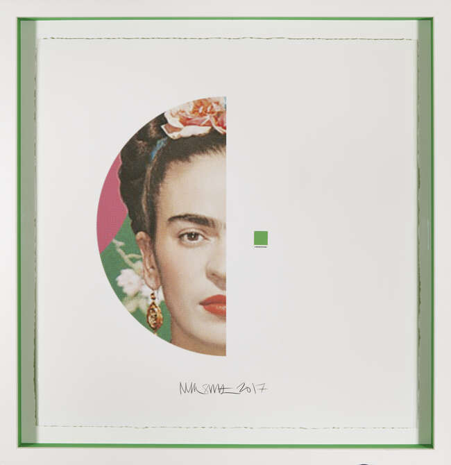 
	
		Nick Smith, 
		British b.1980- 
		 
		Frida Kahlo Auxochrome, 2017;
		 
		giclee print...