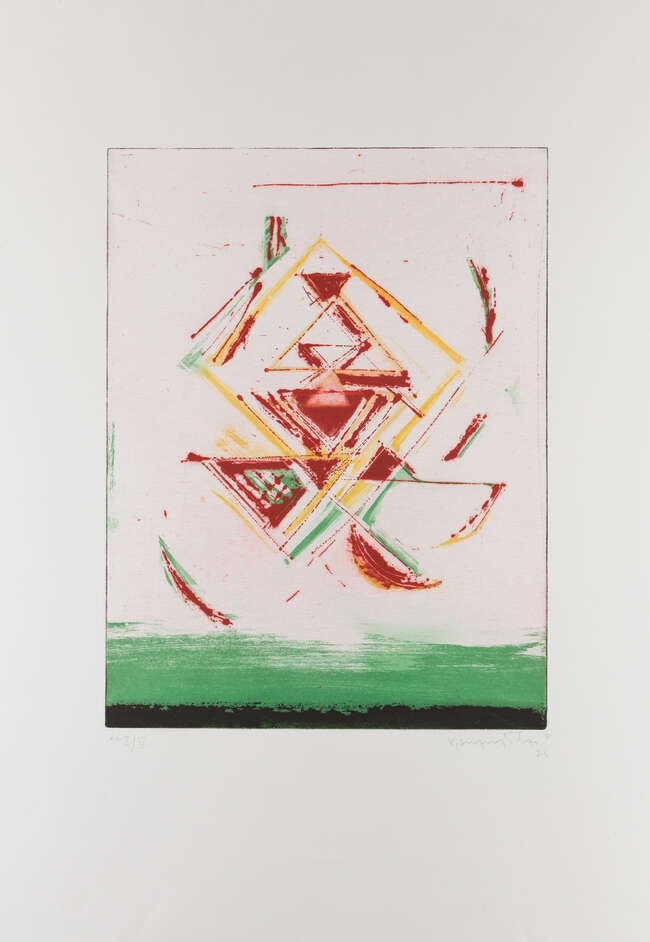 
	
		Velu Viswanadhan (Indian, b. 1940), Untitled, Etching printed in colours, Editioned &#39;ea...