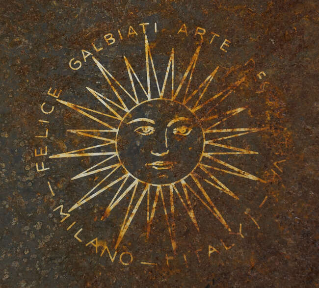 RTO Felice GalbiatiFloral pattern umbrella stand, circa 1960Painted and transfer printed steel,...