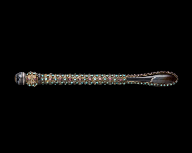 An Ottoman gem-set sceptreTurkey, 17th century or later
In three parts, the surface of each part...