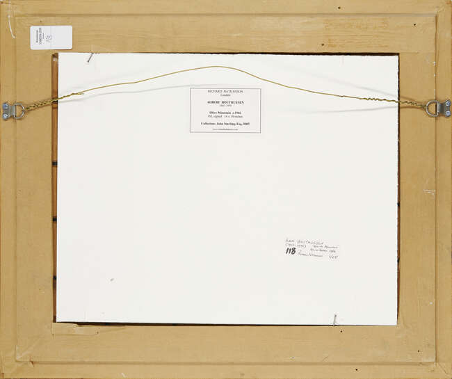 
	
		Albert Houthuesen, 
		Dutch/British 1903-1979-
		
		Olive Mountain, c.1966; 
		
		oil on...