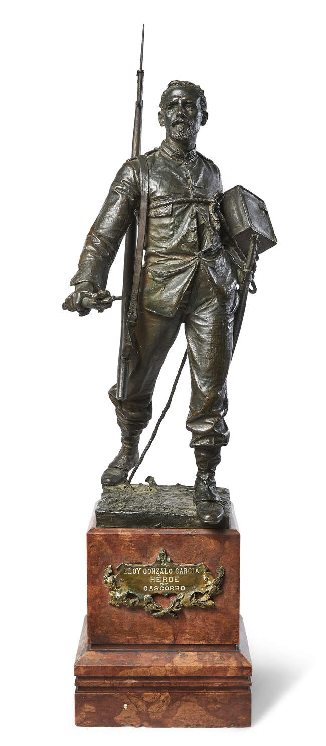 
	
		Ancieto Marinas Garcia, Spanish, 1866-1953, a bronze maquette of Eloy Gonzalo Garcia, the...