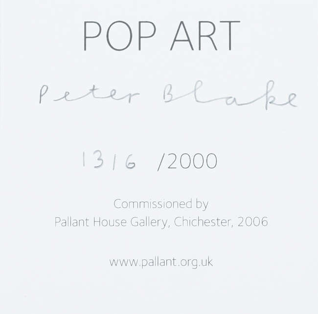 
	
		Sir Peter Blake CBE RDI RA, 
		British b.1932- 
		 
		Pop Art, 2006; 
		 
		limited...