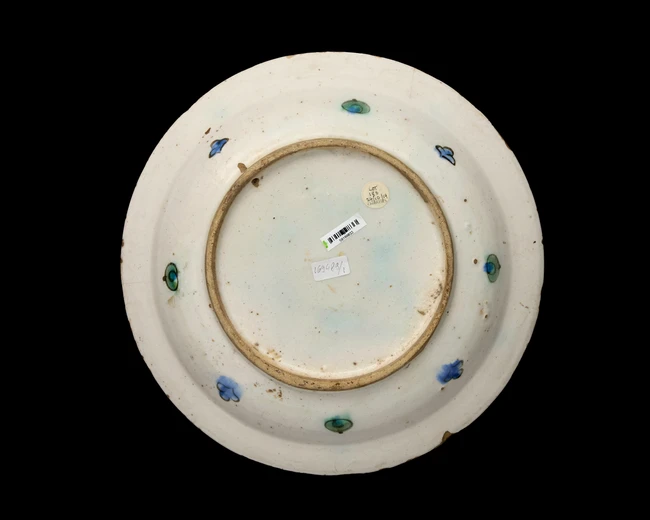 An Iznik pottery dish, Ottoman Turkey, first half 17th century, 
Of typical form on short...