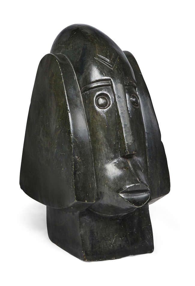 
	
		Claudio &#39;Cloud&#39; Mapete, Elephant Man, 1960s, green hardstone, inscribed signature Claudio...