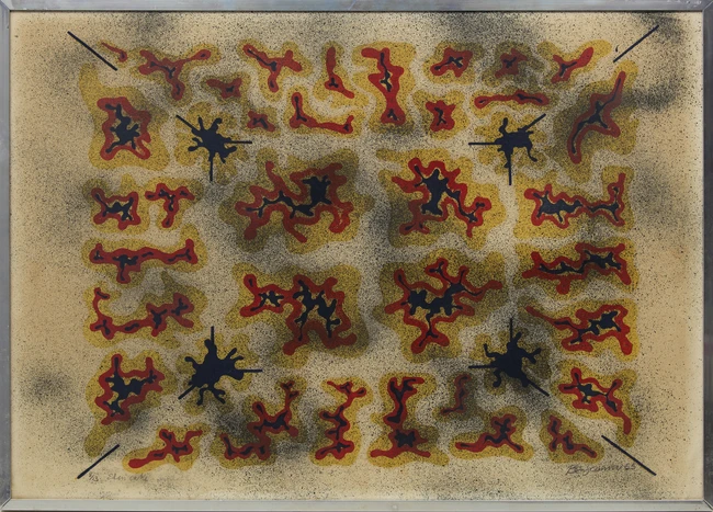 Anthony Benjamin, British 1931-2002, Eden Cake, 1965; screenprint in colours on wove, signed,...