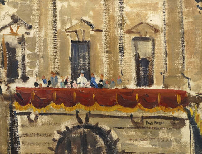 
	
		Paul Lucien Maze, 
		French 1887-1979-
		 
		The Queens Coronation, 1953;
		 
		oil on...
